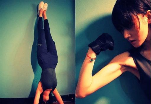 张天爱健身日常_娱乐圈 健身  明星_健身狂魔女艺人